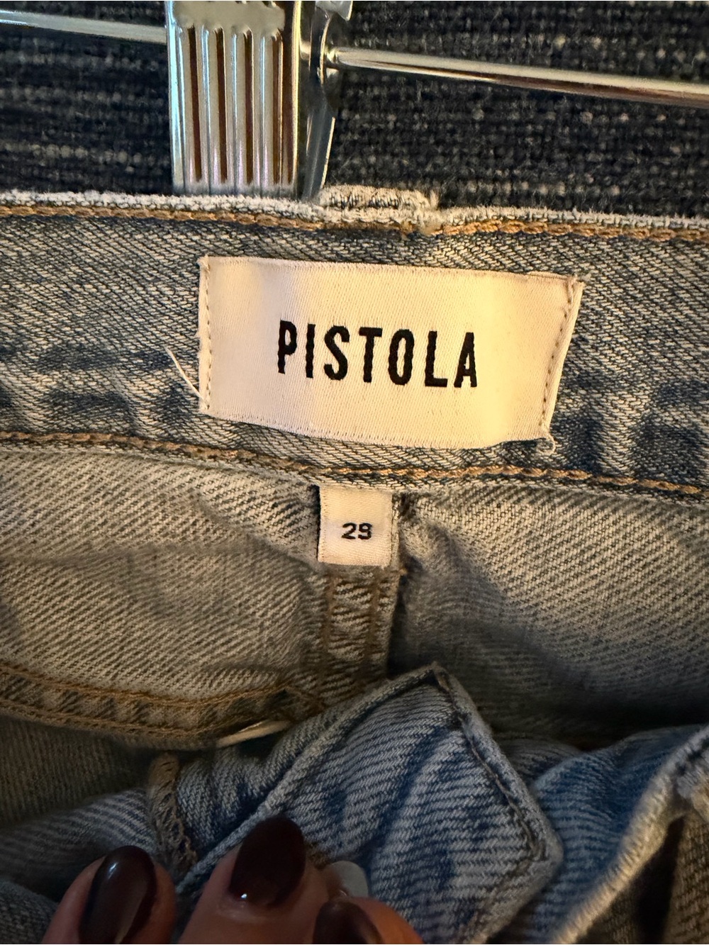 pistola Light Blue Straight Leg Women's Jeans - Picture 2 of 3
